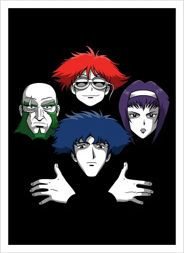 Space Cowboys Quartet - Anime Rock Mashup Art