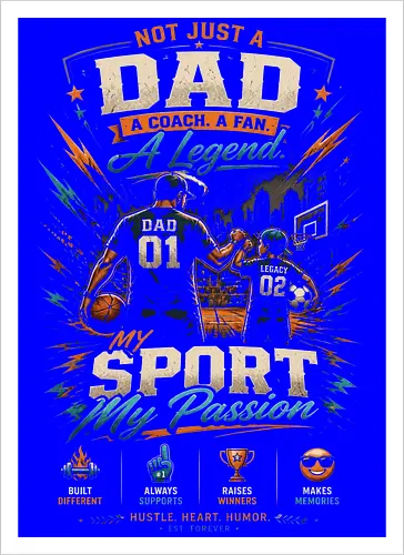 Dad and Child Playing Basketball