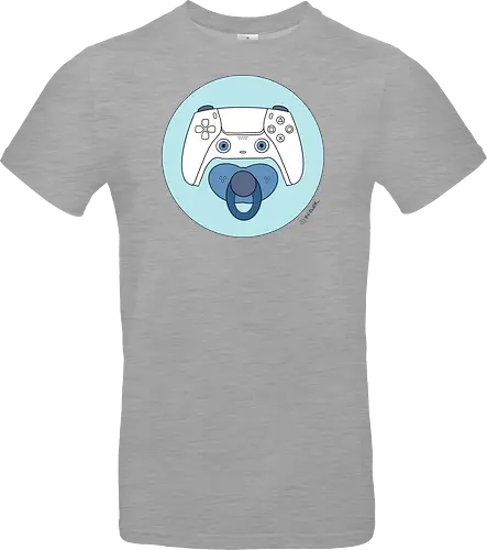 Cuteroller blau - Caricatura, Ruth Hebler, Controller, Baby, Schnuller, Gaming - Standard T-Shirt