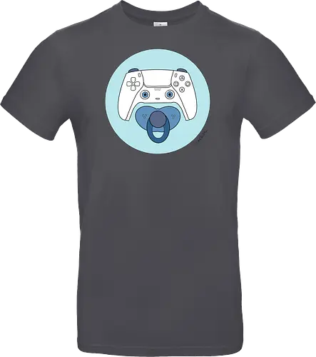 Cuteroller blau - Caricatura, Ruth Hebler, Controller, Baby, Schnuller, Gaming - Standard T-Shirt
