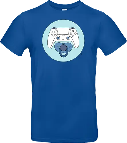 Cuteroller blau - Caricatura, Ruth Hebler, Controller, Baby, Schnuller, Gaming - Standard T-Shirt