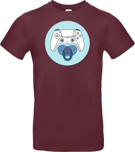 Cuteroller blau - Caricatura, Ruth Hebler, Controller, Baby, Schnuller, Gaming - Standard T-Shirt