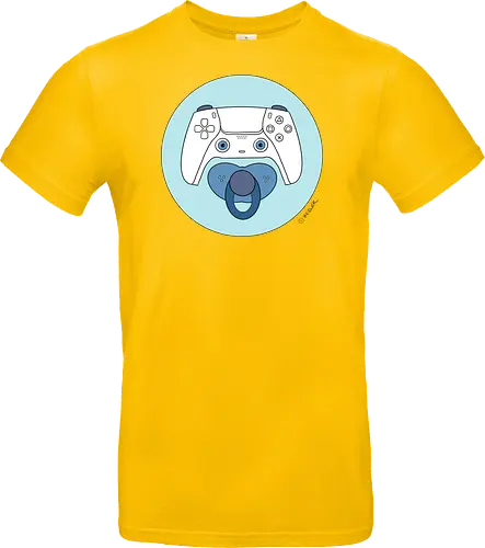 Cuteroller blau - Caricatura, Ruth Hebler, Controller, Baby, Schnuller, Gaming - Standard T-Shirt