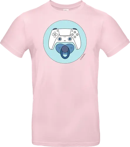 Cuteroller blau - Caricatura, Ruth Hebler, Controller, Baby, Schnuller, Gaming - Standard T-Shirt