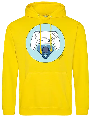 Cuteroller blau - Caricatura, Ruth Hebler, Controller, Baby, Schnuller, Gaming - Standard Hoodie