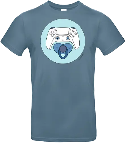 Cuteroller blau - Caricatura, Ruth Hebler, Controller, Baby, Schnuller, Gaming - Standard T-Shirt