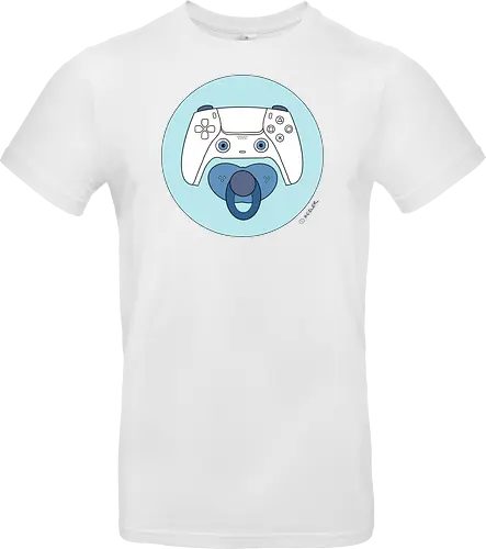 Cuteroller blau - Caricatura, Ruth Hebler, Controller, Baby, Schnuller, Gaming - Standard T-Shirt