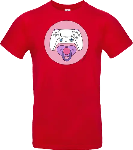 Cuteroller rosa - Caricatura, Ruth Hebler, Controller, Baby, Schnuller, Gaming - Standard T-Shirt