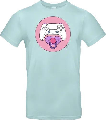 Cuteroller rosa - Caricatura, Ruth Hebler, Controller, Baby, Schnuller, Gaming - Standard T-Shirt