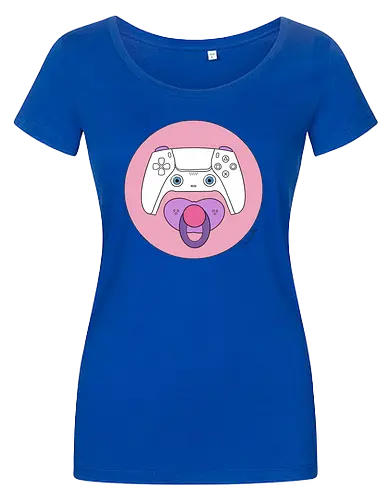 Cuteroller rosa - Caricatura, Ruth Hebler, Controller, Baby, Schnuller, Gaming - Damen T-Shirt