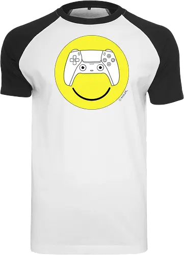 Cuteroller Smiley - Caricatura, Ruth Hebler, Controller, Smiley, Gaming - Raglan T-Shirt