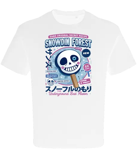 Snowdin Foroest Ice Cream - Tale, deltarune, muffet, sans, spider cider, indie game, video game, gaming, rpg, flowey, mettaton, gamer, papyrus, toriel, asgore, coffee - Oversize T-Shirt