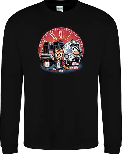 Bark in Time we go - TV series, animation, puppy, cute, funny, mash up, movie, retro, time travel, space, science fiction - Sweatshirt