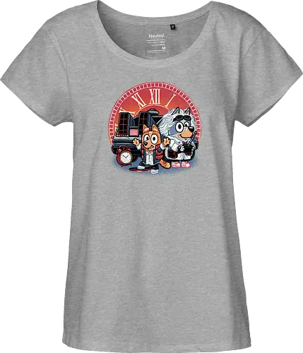 Bark in Time we go - TV series, animation, puppy, cute, funny, mash up, movie, retro, time travel, space, science fiction - Fairtrade Girl Shirt