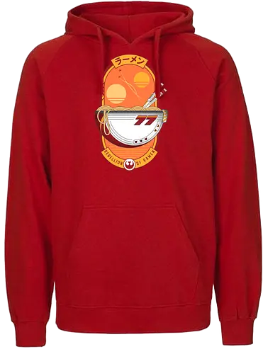 Rebellion of Ramen for Scifi Lovers - japanese, mashup, movie, noodles, ramen noodles, rebel, rebellion, science, scfi, space, sunset, 1977, retro - Fairtrade Hoodie