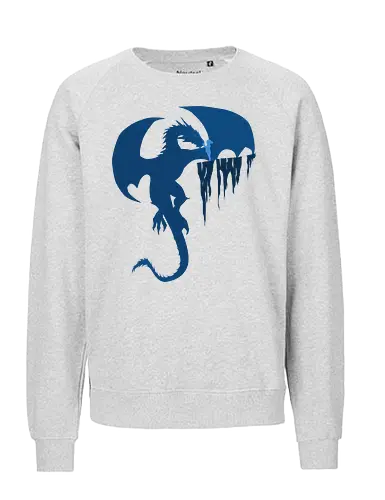 My Blue Friend - blue, child, confidence, creature, dragon, fear, fly, future, medieval, metaphor, wings, year, decade - Fairtrade Sweatshirt