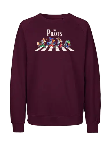 The Pilots - star fox, fox, abbey road, pilots, falco, switch, smash bros, smash, bros, Falco, Slippy, Peppy, Fox McCloud, rock, music, parody - Fairtrade Sweatshirt