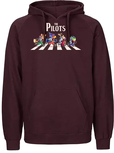 The Pilots - star fox, fox, abbey road, pilots, falco, switch, smash bros, smash, bros, Falco, Slippy, Peppy, Fox McCloud, rock, music, parody - Fairtrade Hoodie