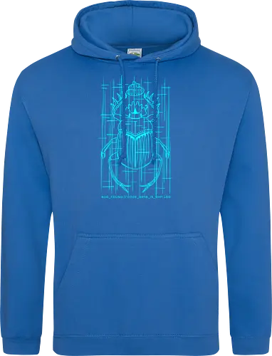 CODE_BASE_IS_SHIT // #00FFFF - cyberpunk, code, programming, nerd, rrg.exe, shit code, tech humor, developer, admin, bug, scarab, computer bug, dark art, glitch, geek - Standard Hoodie