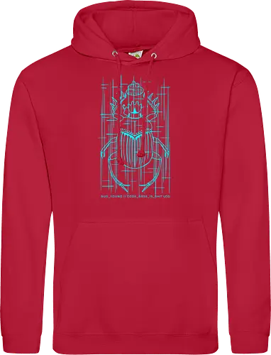 CODE_BASE_IS_SHIT // #00FFFF - cyberpunk, code, programming, nerd, rrg.exe, shit code, tech humor, developer, admin, bug, scarab, computer bug, dark art, glitch, geek - Standard Hoodie