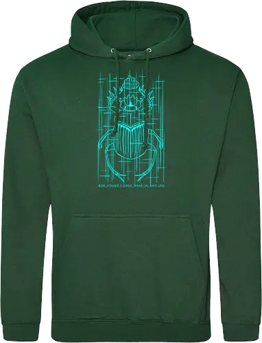 CODE_BASE_IS_SHIT // #00FFFF - cyberpunk, code, programming, nerd, rrg.exe, shit code, tech humor, developer, admin, bug, scarab, computer bug, dark art, glitch, geek - Standard Hoodie