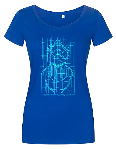 CODE_BASE_IS_SHIT // #00FFFF - cyberpunk, code, programming, nerd, rrg.exe, shit code, tech humor, developer, admin, bug, scarab, computer bug, dark art, glitch, geek - Damen T-Shirt