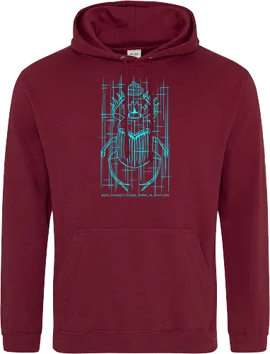 CODE_BASE_IS_SHIT // #00FFFF - cyberpunk, code, programming, nerd, rrg.exe, shit code, tech humor, developer, admin, bug, scarab, computer bug, dark art, glitch, geek - Standard Hoodie
