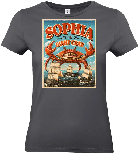Sophia The Giant Crab - crab, ocean, sea, retro, vintage, monster, die Krabbe, Krabbe, meer - Standard T-Shirt (Frauen)