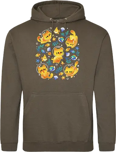 Kittens of the Sea – Cats and Fish - Standard Hoodie