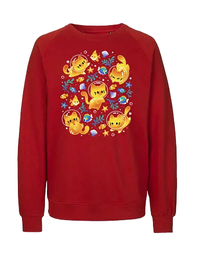 Kittens of the Sea – Cats and Fish - Fairtrade Sweatshirt