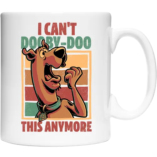 Scared Tired Cartoon Dog