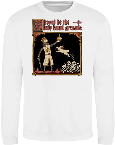 King Rabbit Medieval - King, King Arthur, Rabbit, Medieval, Classic Movie, Classic, Classic Movies, British, Comedy, Movies, Movie, Fantasy, Adventure, Rpg, Fun, Funny, Holy Grail, Skull, Bones - Sweatshirt