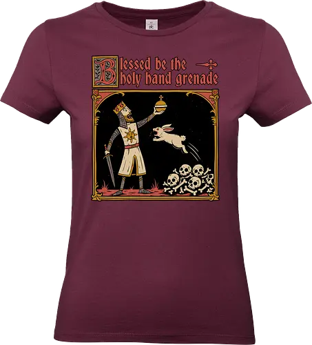 King Rabbit Medieval - King, King Arthur, Rabbit, Medieval, Classic Movie, Classic, Classic Movies, British, Comedy, Movies, Movie, Fantasy, Adventure, Rpg, Fun, Funny, Holy Grail, Skull, Bones - Standard T-Shirt (Frauen)