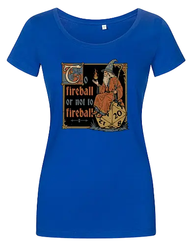 Medieval Wizard Fireball - Medieval, Wizard Hat, Wizard, Wizard Humor, Black Mage, Mage, Sorcery, Sorcerer, Swords And Sorcery, Magic, Magical, Ritual, Fireball, Rpg, Role-play, Role-playing, Roleplay Game, Role-playing Game, Roleplaying, Roleplaying Game, Fantasy, Adventure, Meme, Fun, Funny, Shakespeare, William Shakespeare, D20, Dungeon Master, Dungeons, Dungeon, Fire - Damen T-Shirt
