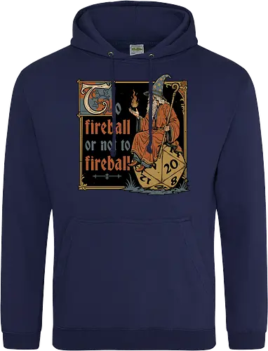 Medieval Wizard Fireball - Medieval, Wizard Hat, Wizard, Wizard Humor, Black Mage, Mage, Sorcery, Sorcerer, Swords And Sorcery, Magic, Magical, Ritual, Fireball, Rpg, Role-play, Role-playing, Roleplay Game, Role-playing Game, Roleplaying, Roleplaying Game, Fantasy, Adventure, Meme, Fun, Funny, Shakespeare, William Shakespeare, D20, Dungeon Master, Dungeons, Dungeon, Fire - Standard Hoodie