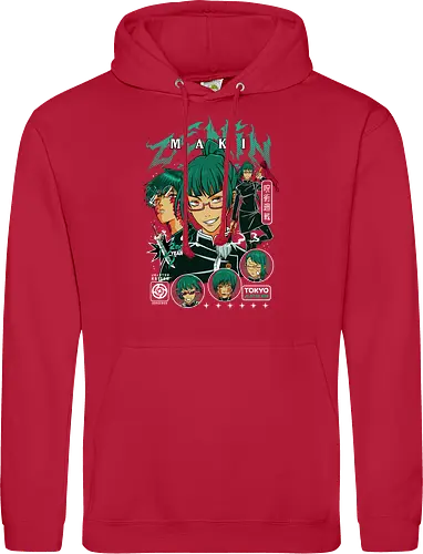 Maki Zenin Jujutsu Warrior Spirit - maki zenin, Jujutsu, strong female character, shonen warrior, anime girl power, manga illustration, jjk gift, weeb apparel - Standard Hoodie