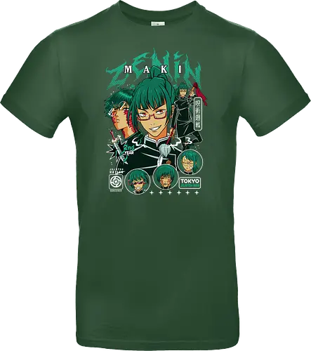 Maki Zenin Jujutsu Warrior Spirit - maki zenin, Jujutsu, strong female character, shonen warrior, anime girl power, manga illustration, jjk gift, weeb apparel - Standard T-Shirt