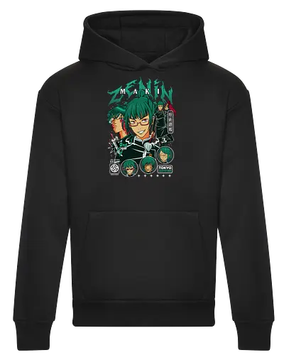 Maki Zenin Jujutsu Warrior Spirit - maki zenin, Jujutsu, strong female character, shonen warrior, anime girl power, manga illustration, jjk gift, weeb apparel - Heavyweight Hoodie