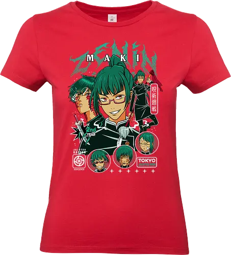 Maki Zenin Jujutsu Warrior Spirit - maki zenin, Jujutsu, strong female character, shonen warrior, anime girl power, manga illustration, jjk gift, weeb apparel - Standard T-Shirt (Frauen)