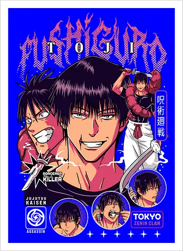 Toji Fushiguro JJK Apex Predator - toji fushiguro, Jujutsu, sorcerer killer, dark anime villain, intense manga art, anime collector gift, jjk lore, powerful character - Kunstdruck