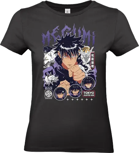Megumi Fushiguro JJK Ten Shadows Unleashed - megumi fushiguro, Jujutsu, ten shadows technique, dark brooding anime, shonen manga hero, jjk fan art, anime gift for him, otaku tee - Standard T-Shirt (Frauen)
