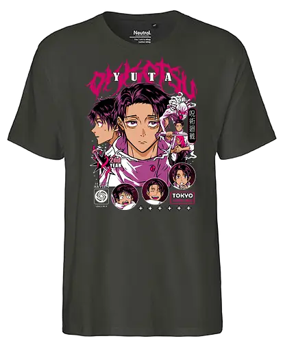 Yuta Okkotsu JJK Special Grade Rising - yuta okkotsu, Jujutsu, special grade student, rika cursed spirit, jjk volume zero, anime fan art, pink aesthetic anime, otaku birthday gift - Fairtrade T-Shirt