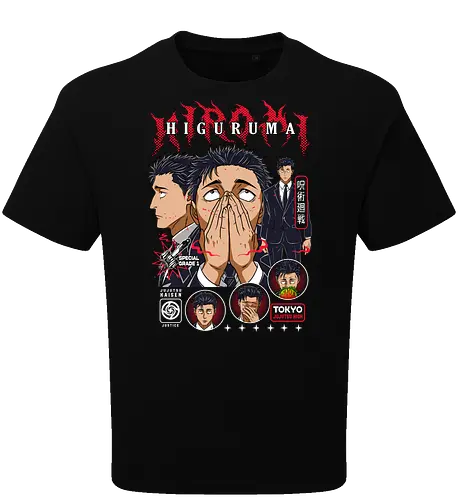 Hiromi Higuruma JJK Courtroom Cursed - higuruma, Jujutsu, special grade sorcerer, lawyer anime character, jjk culling game, anime gift idea, manga print, dark themed tee - Oversize T-Shirt