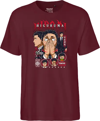 Hiromi Higuruma JJK Courtroom Cursed - higuruma, Jujutsu, special grade sorcerer, lawyer anime character, jjk culling game, anime gift idea, manga print, dark themed tee - Fairtrade T-Shirt