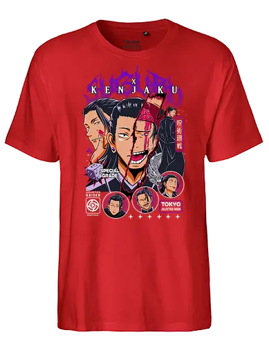 Kenjaku Suguru Geto JJK Ancient Evil - kenjaku, suguru geto, Jujutsu, special grade villain, anime mastermind, dark fantasy anime, jjk antagonist gift, otaku collector - Fairtrade T-Shirt