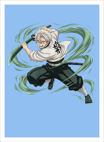 Slayer Sanemi Shinazugawa Wind Hashira Anime Design - Slayer, Sanemi, Sanemi Shinazugawa, Wind Hashira, Hashira, Anime, Manga, Kimetsu no Yaiba, Otaku, Japan Anime, Anime Fan, Schwertkämpfer, Geschenk Anime, Geek - Kunstdruck