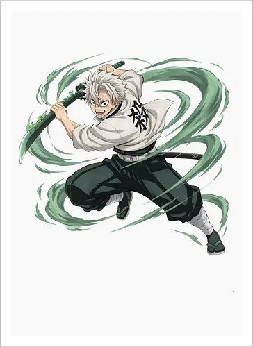 Slayer Sanemi Shinazugawa Wind Hashira Anime Design - Slayer, Sanemi, Sanemi Shinazugawa, Wind Hashira, Hashira, Anime, Manga, Kimetsu no Yaiba, Otaku, Japan Anime, Anime Fan, Schwertkämpfer, Geschenk Anime, Geek - Kunstdruck