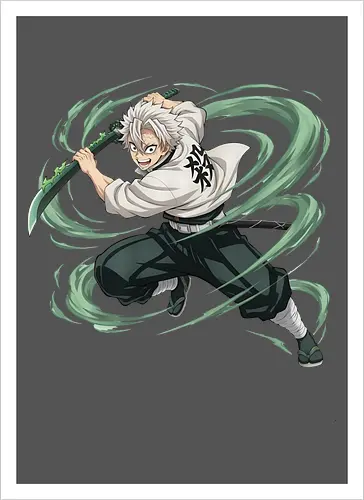 Slayer Sanemi Shinazugawa Wind Hashira Anime Design - Slayer, Sanemi, Sanemi Shinazugawa, Wind Hashira, Hashira, Anime, Manga, Kimetsu no Yaiba, Otaku, Japan Anime, Anime Fan, Schwertkämpfer, Geschenk Anime, Geek - Kunstdruck