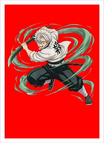 Slayer Sanemi Shinazugawa Wind Hashira Anime Design - Slayer, Sanemi, Sanemi Shinazugawa, Wind Hashira, Hashira, Anime, Manga, Kimetsu no Yaiba, Otaku, Japan Anime, Anime Fan, Schwertkämpfer, Geschenk Anime, Geek - Kunstdruck