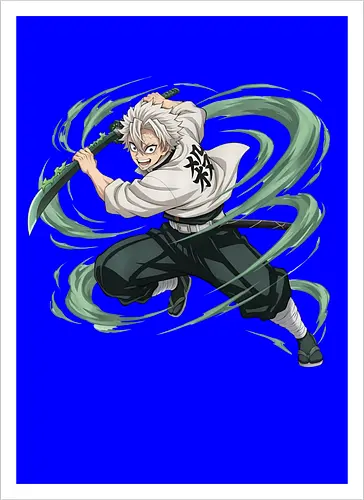 Slayer Sanemi Shinazugawa Wind Hashira Anime Design - Slayer, Sanemi, Sanemi Shinazugawa, Wind Hashira, Hashira, Anime, Manga, Kimetsu no Yaiba, Otaku, Japan Anime, Anime Fan, Schwertkämpfer, Geschenk Anime, Geek - Kunstdruck